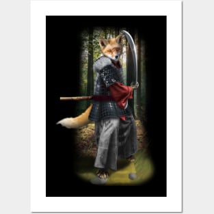 Exclusive Hand Drawn Samurai Fox | Samurai Collection Item-5 (Fox) | by Rendigart Studio Posters and Art